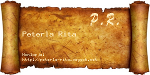 Peterla Rita névjegykártya